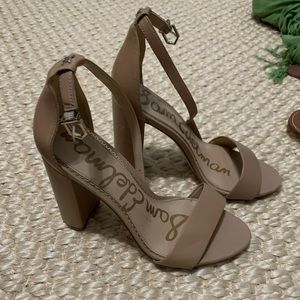 Sam Edelman Nude Block Heeled Sandals